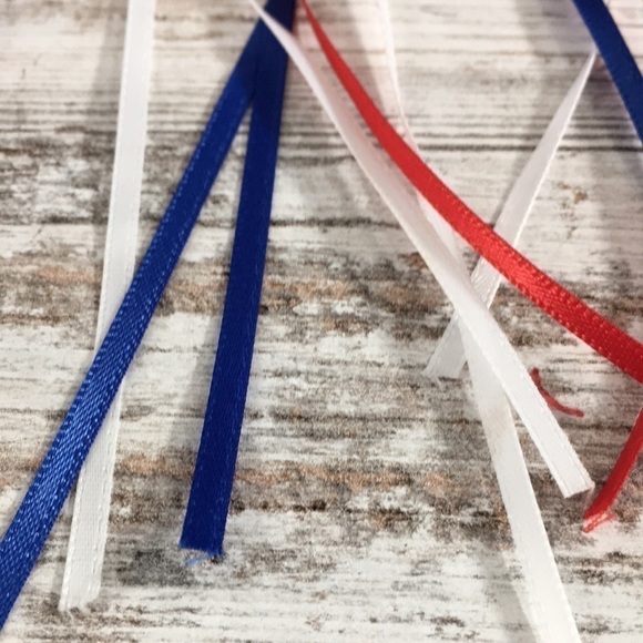 Patriotic Ribbon Hair Barrettes Pair of 2 - Picture 4 of 6